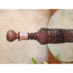 Vintage Amethyst Glass Jim Beam Decanter 12"